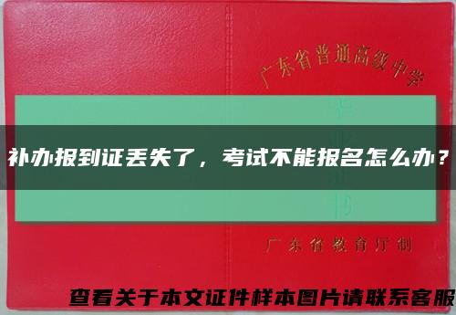 补办报到证丢失了，考试不能报名怎么办？缩略图