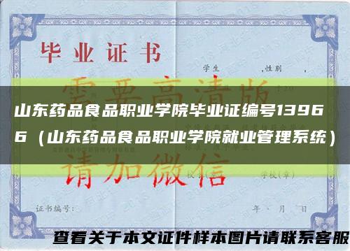 山东药品食品职业学院毕业证编号13966（山东药品食品职业学院就业管理系统）缩略图