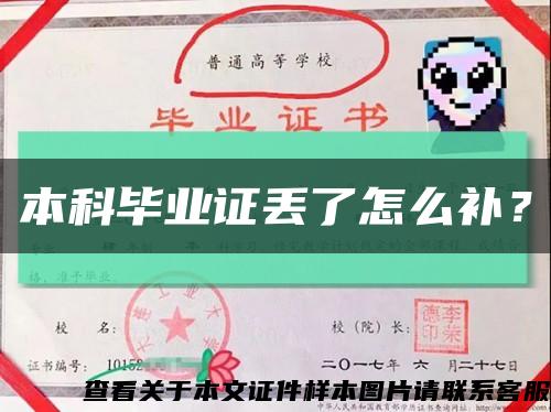 本科毕业证丢了怎么补？缩略图