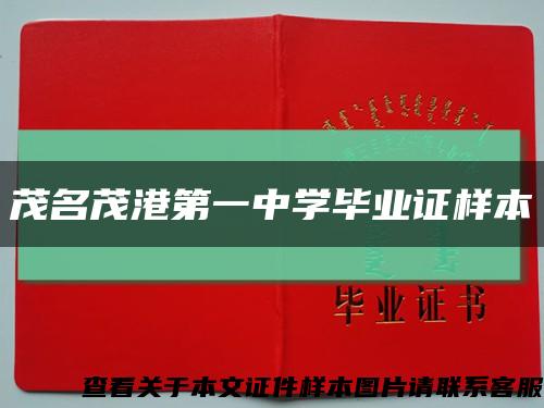 茂名茂港第一中学毕业证样本缩略图