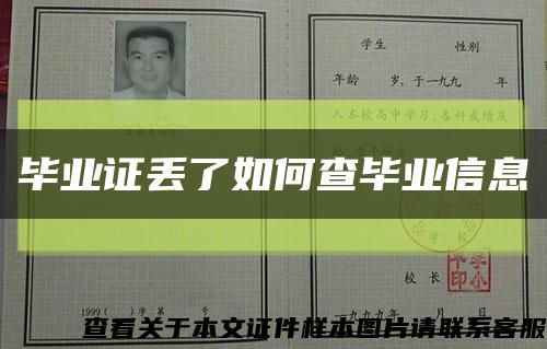 毕业证丢了如何查毕业信息缩略图