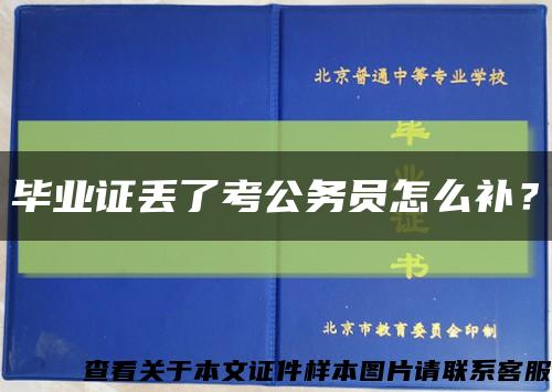 毕业证丢了考公务员怎么补？缩略图