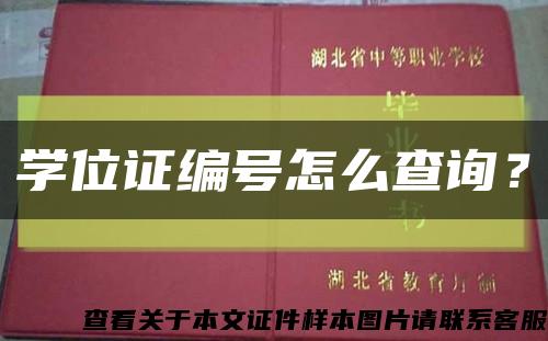 学位证编号怎么查询？缩略图