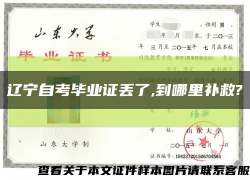 辽宁自考毕业证丢了,到哪里补救?缩略图