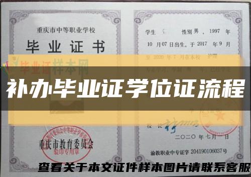 补办毕业证学位证流程缩略图