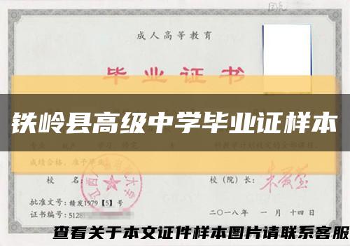 铁岭县高级中学毕业证样本缩略图