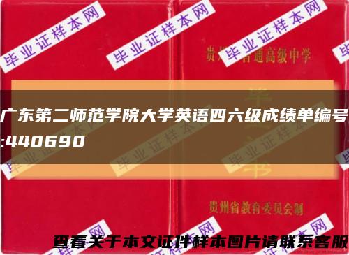 广东第二师范学院大学英语四六级成绩单编号:440690缩略图