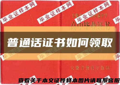 普通话证书如何领取缩略图