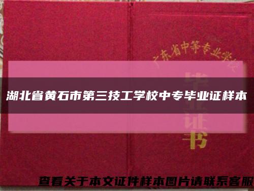 湖北省黄石市第三技工学校中专毕业证样本缩略图
