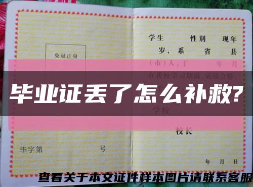 毕业证丢了怎么补救?缩略图