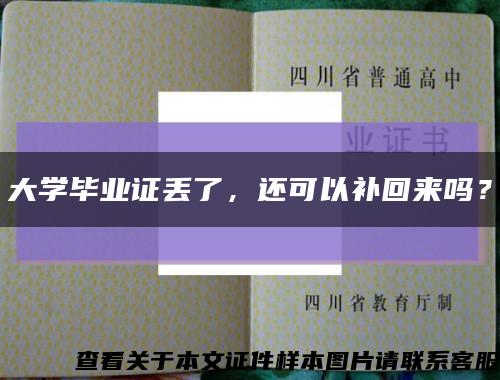 大学毕业证丢了，还可以补回来吗？缩略图