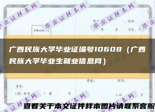 广西民族大学毕业证编号10608（广西民族大学毕业生就业信息网）缩略图