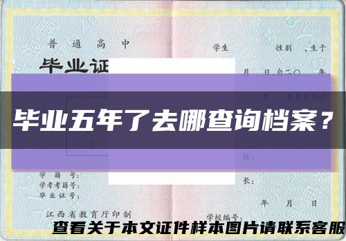 毕业五年了去哪查询档案？缩略图