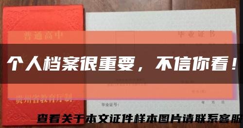 个人档案很重要，不信你看！缩略图