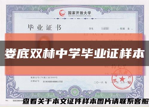 娄底双林中学毕业证样本缩略图