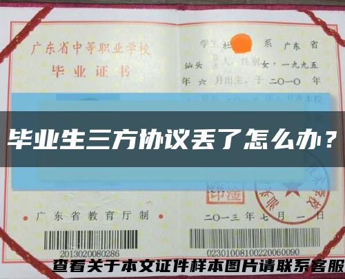 毕业生三方协议丢了怎么办？缩略图