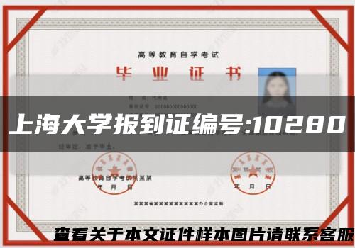 上海大学报到证编号:10280缩略图
