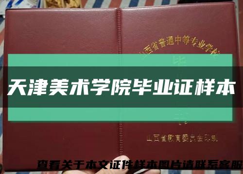 天津美术学院毕业证样本缩略图