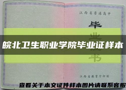 皖北卫生职业学院毕业证样本缩略图
