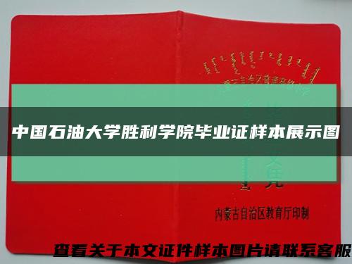中国石油大学胜利学院毕业证样本展示图缩略图