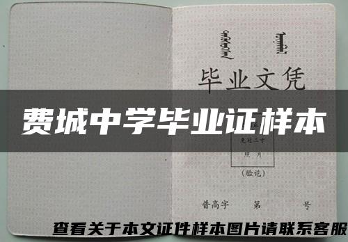 费城中学毕业证样本缩略图