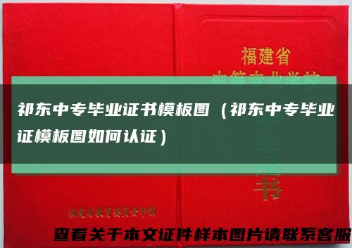 祁东中专毕业证书模板图（祁东中专毕业证模板图如何认证）缩略图