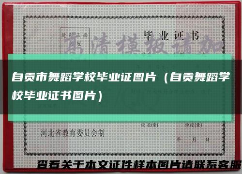 自贡市舞蹈学校毕业证图片（自贡舞蹈学校毕业证书图片）缩略图