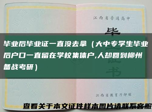 毕业后毕业证一直没去拿（大中专学生毕业后户口一直留在学校集体户,人却回到柳州备战考研）缩略图
