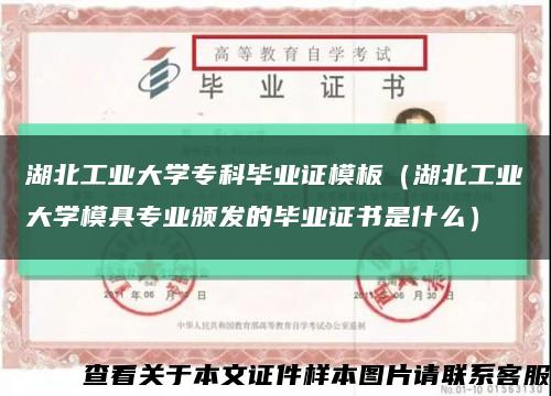 湖北工业大学专科毕业证模板（湖北工业大学模具专业颁发的毕业证书是什么）缩略图