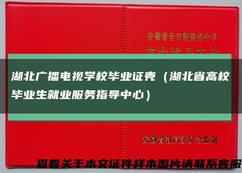 湖北广播电视学校毕业证壳（湖北省高校毕业生就业服务指导中心）缩略图