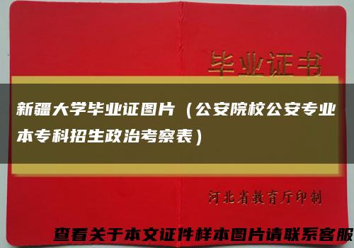 新疆大学毕业证图片（公安院校公安专业本专科招生政治考察表）缩略图