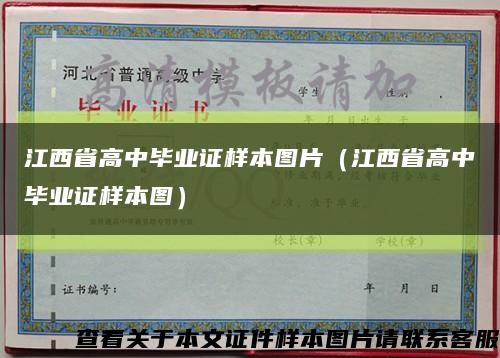 江西省高中毕业证样本图片（江西省高中毕业证样本图）缩略图