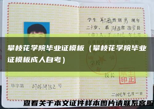 攀枝花学院毕业证模板（攀枝花学院毕业证模板成人自考）缩略图