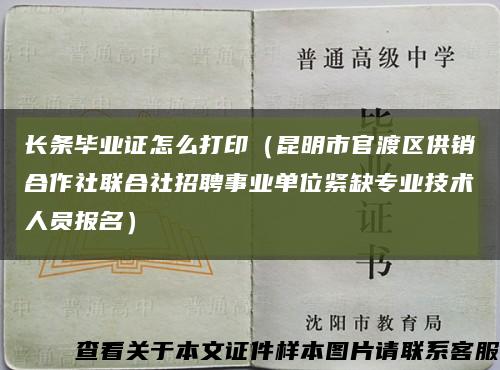 长条毕业证怎么打印（昆明市官渡区供销合作社联合社招聘事业单位紧缺专业技术人员报名）缩略图