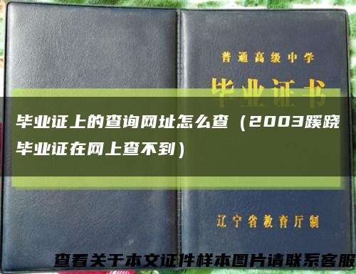毕业证上的查询网址怎么查（2003蹊跷毕业证在网上查不到）缩略图