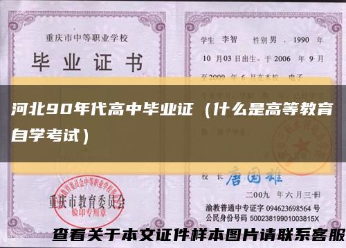 河北90年代高中毕业证（什么是高等教育自学考试）缩略图