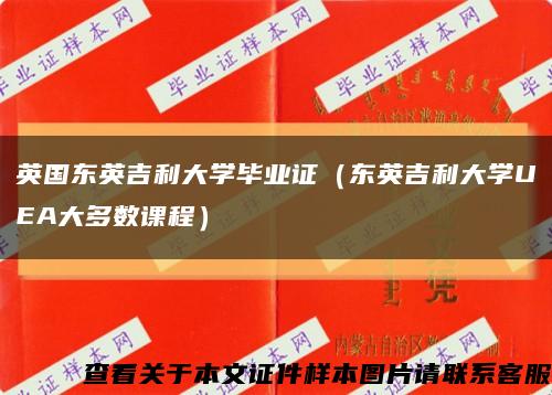英国东英吉利大学毕业证（东英吉利大学UEA大多数课程）缩略图