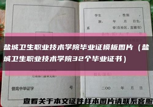 盐城卫生职业技术学院毕业证模板图片（盐城卫生职业技术学院32个毕业证书）缩略图