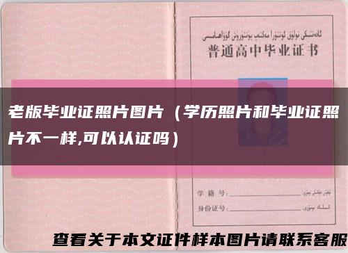 老版毕业证照片图片（学历照片和毕业证照片不一样,可以认证吗）缩略图