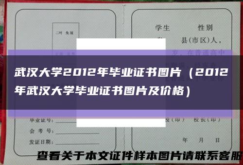 武汉大学2012年毕业证书图片（2012年武汉大学毕业证书图片及价格）缩略图