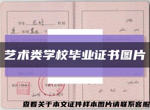 艺术类学校毕业证书图片缩略图