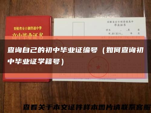 查询自己的初中毕业证编号（如何查询初中毕业证学籍号）缩略图