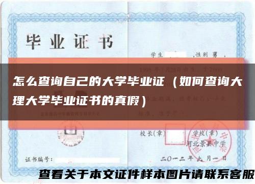 怎么查询自己的大学毕业证（如何查询大理大学毕业证书的真假）缩略图