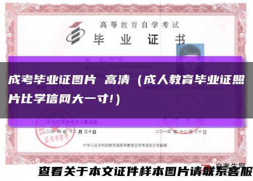 成考毕业证图片 高清（成人教育毕业证照片比学信网大一寸!）缩略图