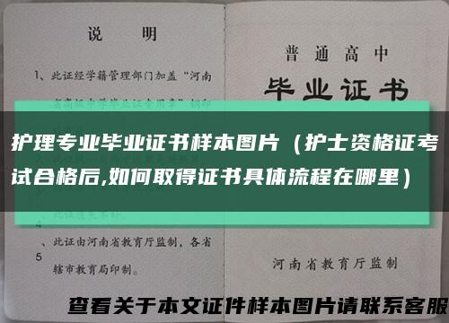 护理专业毕业证书样本图片（护士资格证考试合格后,如何取得证书具体流程在哪里）缩略图