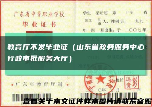 教育厅不发毕业证（山东省政务服务中心行政审批服务大厅）缩略图