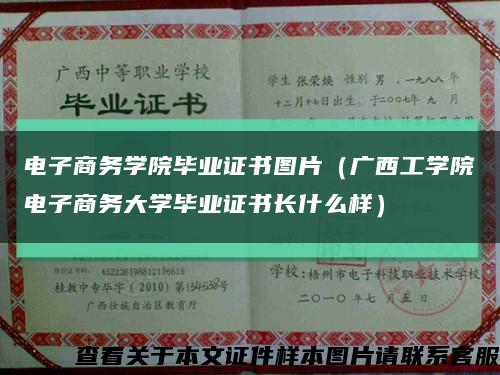电子商务学院毕业证书图片（广西工学院电子商务大学毕业证书长什么样）缩略图