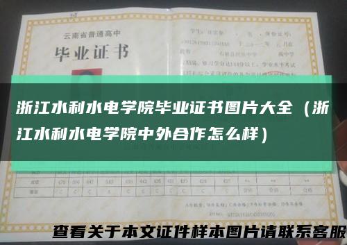 浙江水利水电学院毕业证书图片大全（浙江水利水电学院中外合作怎么样）缩略图
