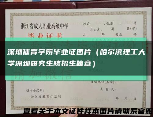 深圳体育学院毕业证图片（哈尔滨理工大学深圳研究生院招生简章）缩略图