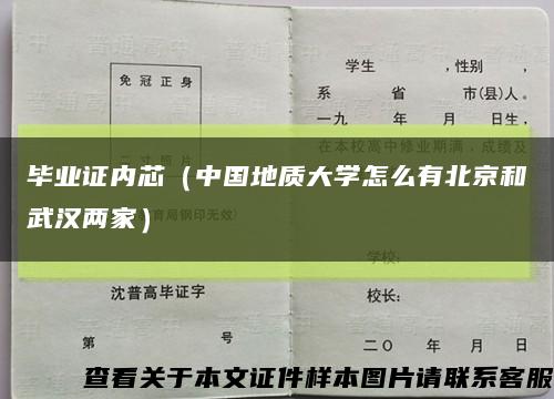 毕业证内芯（中国地质大学怎么有北京和武汉两家）缩略图